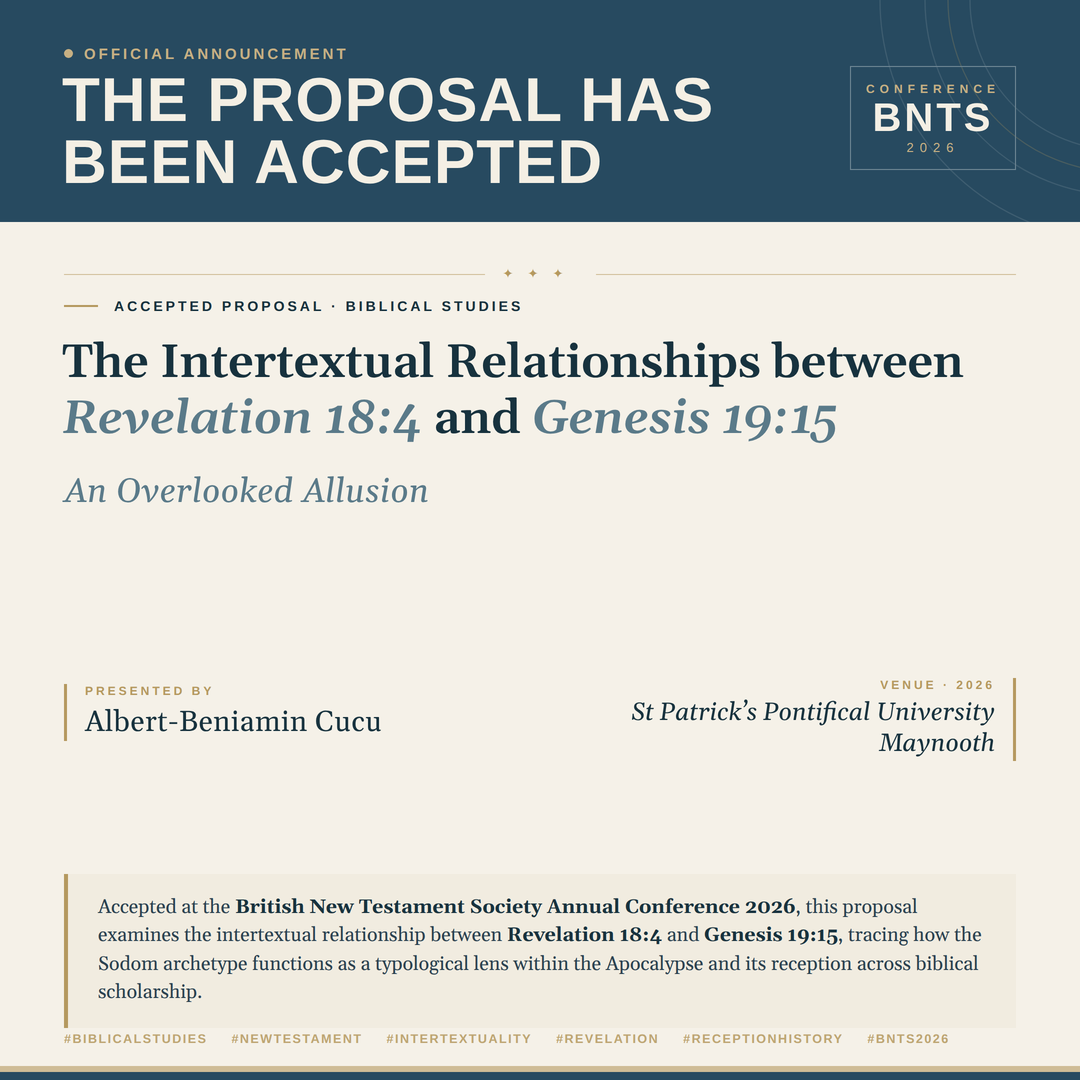 The Intertextual Relationships between Revelation 18:4 and Genesis 19:15: An Overlooked Allusion